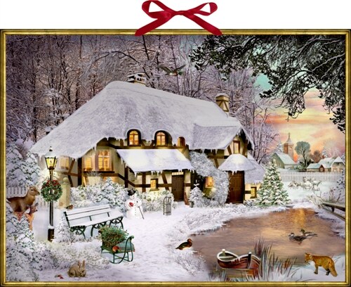 Winterliches Cottage, Adventskalender (Calendar)