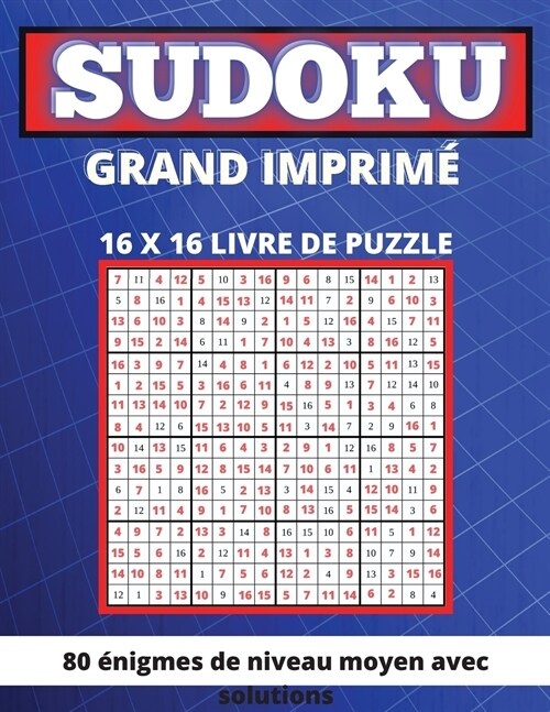 Sudoku Grand Imprimè 16x 16 (Paperback)