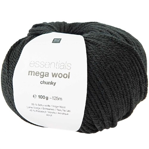Essentials Mega Wool Chunky Schwarz, 100 g (ZZ)
