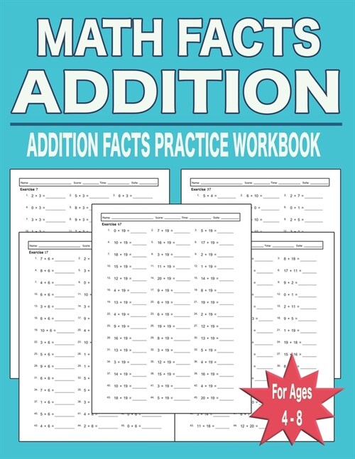 Math Facts Addition: Addition Facts Practice Workbook (Paperback)