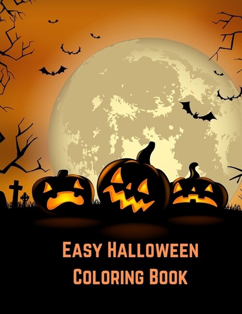 Easy Halloween Coloring Book for Kids (Paperback)