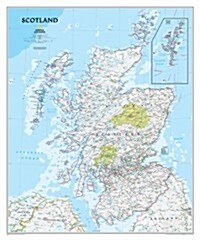 National Geographic Scotland Wall Map - Classic - Laminated (30 X 36 In) (Not Folded, 2017)