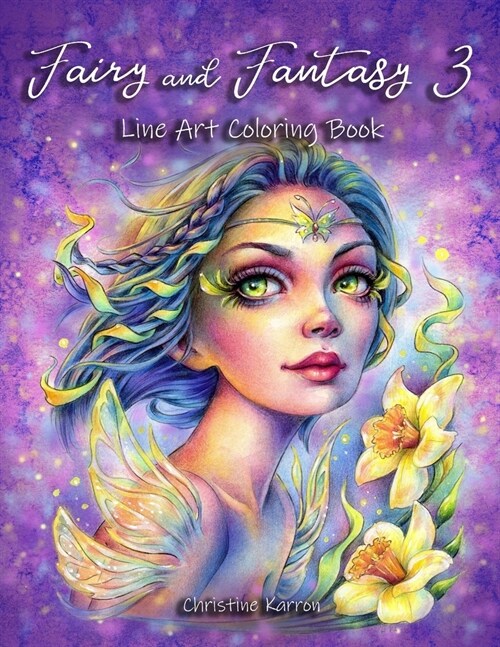 Fairy and Fantasy 3 Line Art Coloring Book (Paperback)