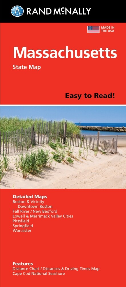 Rand McNally Easy to Read Folded Map: Massachusetts State Map (Folded)