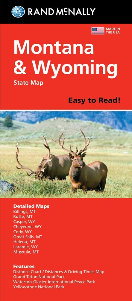 Rand McNally Easy to Read Folded Map: Montana/Wyoming State Map (Folded)