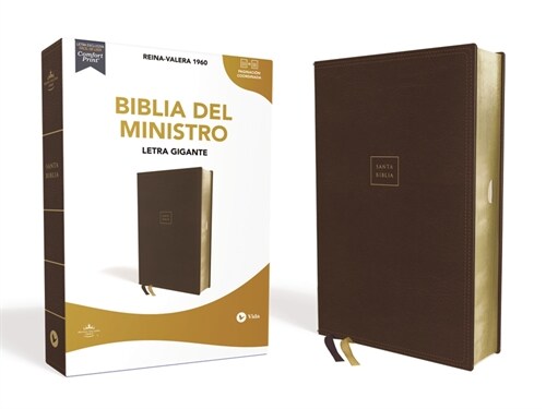 Reina Valera 1960 Santa Biblia del Ministro, Letra Gigante, Leathersoft, Caf? Interior a DOS Colores (Leather)