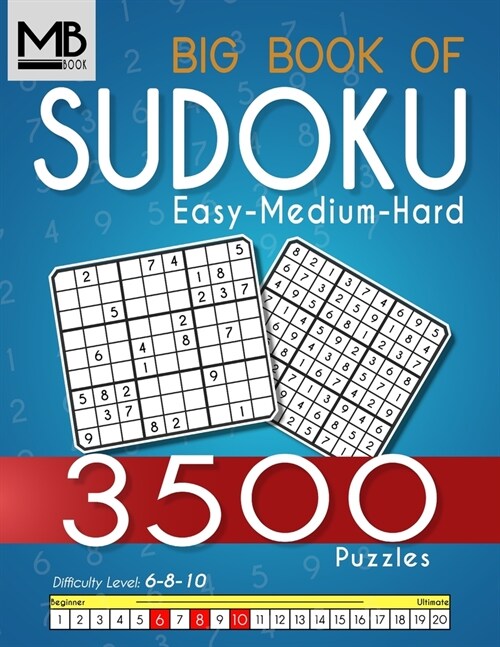 Sudoku Puzzles Easy to Hard: Big Book of Sudoku - 3500 puzzles and solutions for Adults (Paperback)