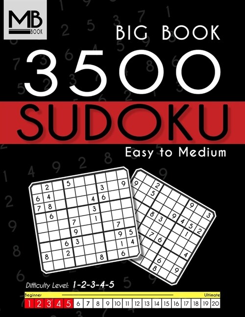 Big Book of Sudoku: 3500 puzzles and solutions for Adults. Easy to Medium (Paperback)