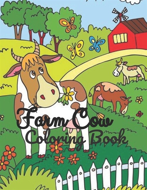Farm Cow Coloring Book: Cattle and Cow Activity Book (Paperback)