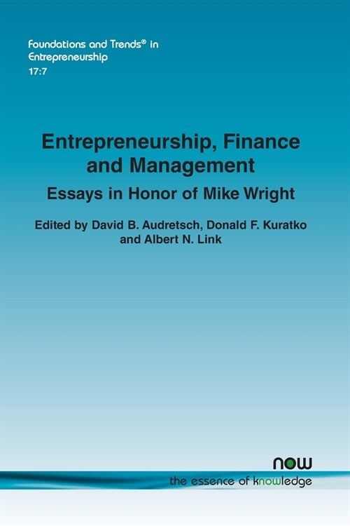 Entrepreneurship, Finance and Management: Essays in Honor of Mike Wright (Paperback)