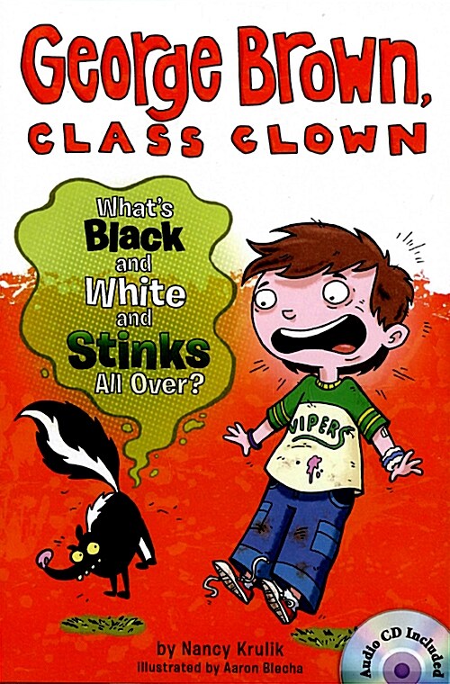 [중고] George Brown,Class Clown #4: What‘s Black and White and Stinks All Over? (Book+CD)