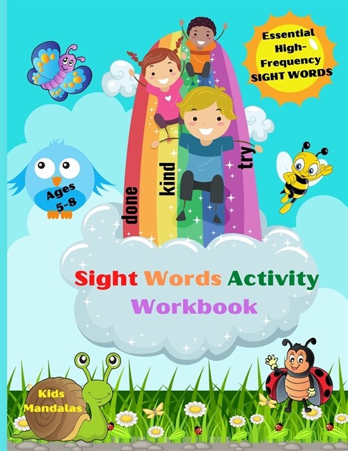 Amazing Sight Words Activity Book for Kids: Fun Activity Book to Trace, Find, Learn the High-Frequency Sight Words Kids Coloring Mandalas (Paperback)