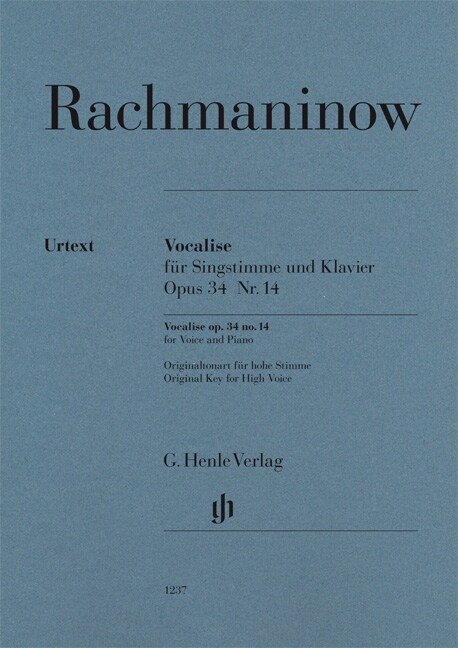 라흐마니노프 보칼리제 Op. 34 Nr. 14