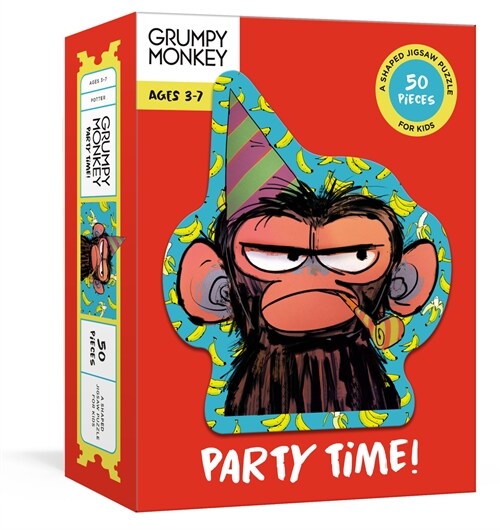 Grumpy Monkey Party Time! Puzzle: A 50-Piece Shaped Jigsaw Puzzle: A Puzzle for Kids (Board Games)
