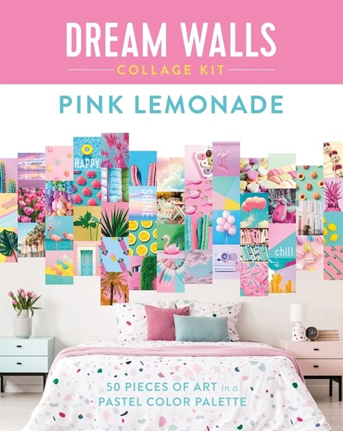 Dream Walls Collage Kit: Pink Lemonade: 50 Pieces of Art in a Pastel Color Palette (Paperback)