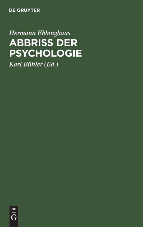 Abbriss Der Psychologie (Hardcover, 6, 6. Aufl., Repri)