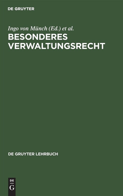 Besonderes Verwaltungsrecht (Hardcover, 9, 9., Neubearb. A)