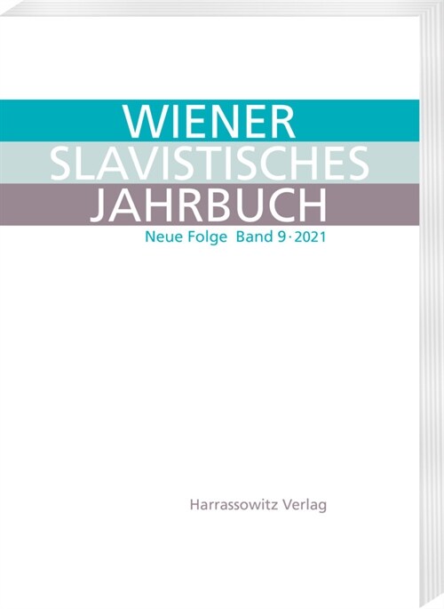 Wiener Slavistisches Jahrbuch. Neue Folge 9, 2021: Vienna Slavic Yearbook. New Series 9, 2021 (Paperback)