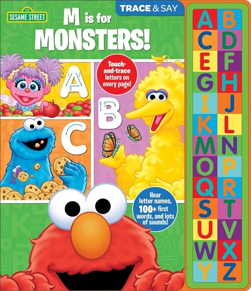 Sesame Street: M Is for Monsters! Trace & Say Sound Book (Board Books)
