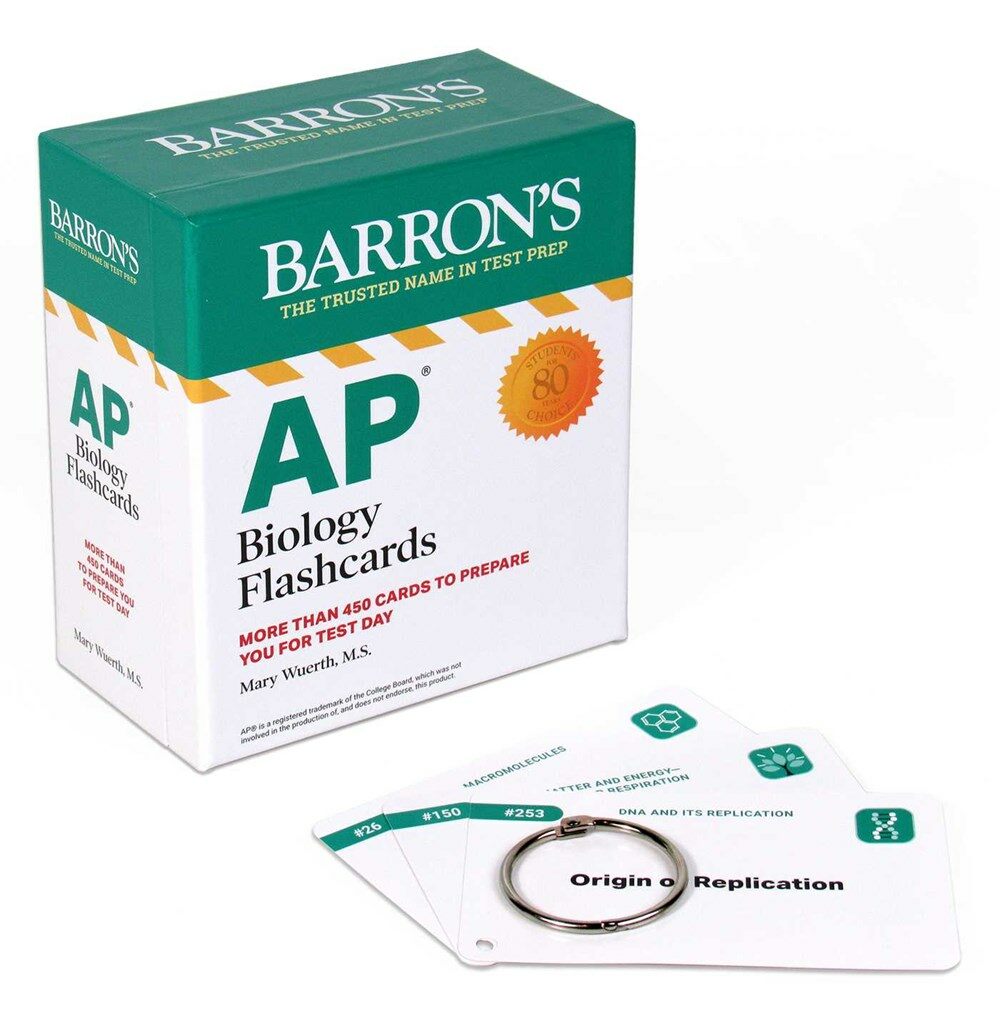 AP Biology Flashcards: Up-To-Date Review and Practice: + Sorting Ring for Custom Study (Other)