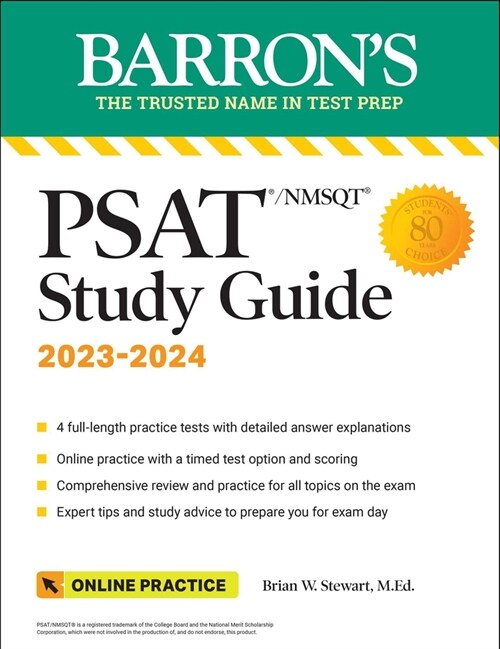 Psat/NMSQT Study Guide, 2023: Comprehensive Review with 4 Practice Tests + an Online Timed Test Option (Paperback, 2)