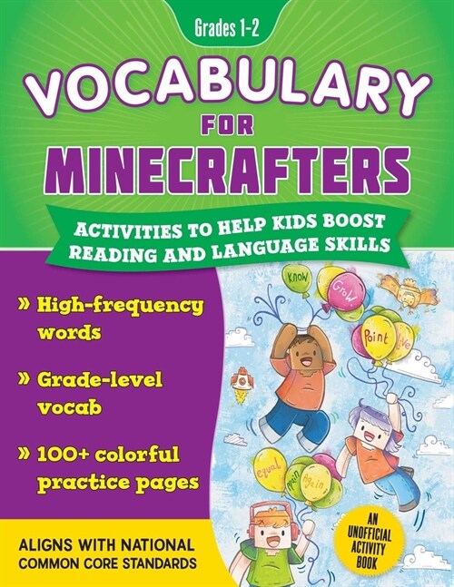 Vocabulary for Minecrafters: Grades 1-2: Activities to Help Kids Boost Reading and Language Skills!--An Unofficial Activity Book (High-Frequency Words (Paperback)