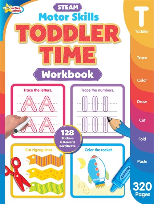 Active Minds Toddler Time: A Steam Workbook (Paperback)