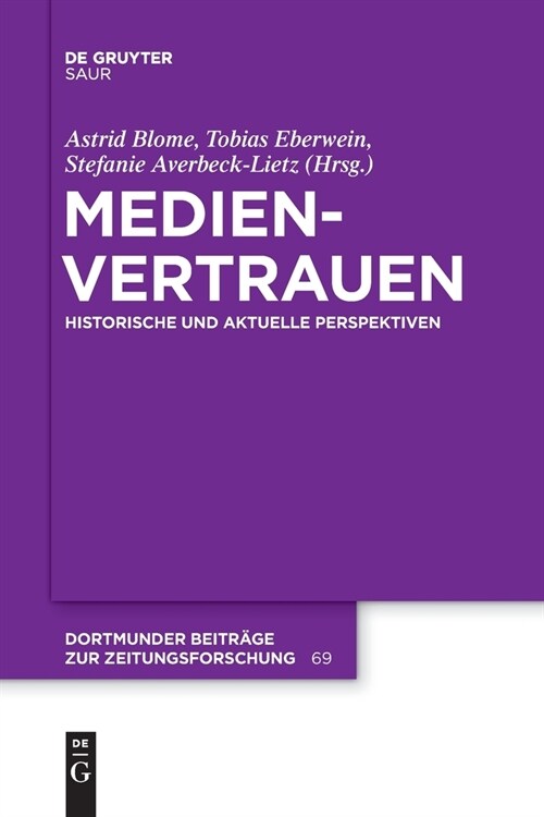 Medienvertrauen (Paperback)