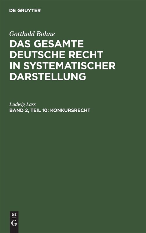Konkursrecht (Hardcover, Reprint 2021)