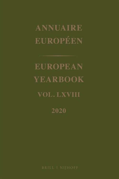 European Yearbook / Annuaire Europ?n, Volume 68 (2020) (Hardcover)