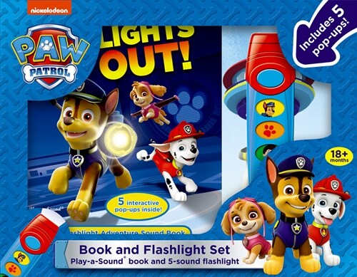 Nickelodeon Paw Patrol: Lights Out! Book and 5-Sound Flashlight Set [With Flashlight] (Hardcover)