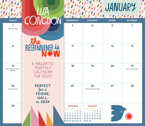 The Beginning Is Now: A Magnetic Monthly Calendar 2023: Perfect for a Fridge, Wall, or Desk (Wall)