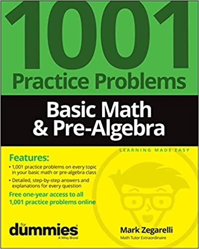Basic Math & Pre-Algebra: 1001 Practice Problems for Dummies (+ Free Online Practice) (Paperback)