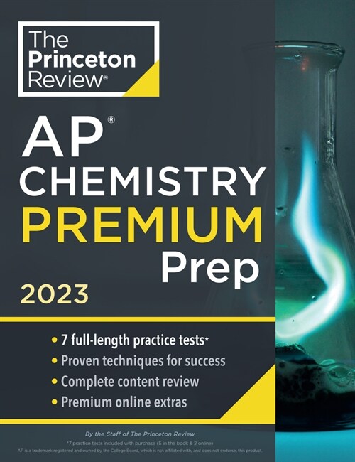 [중고] Princeton Review AP Chemistry Premium Prep, 2023: 7 Practice Tests + Complete Content Review + Strategies & Techniques (Paperback)