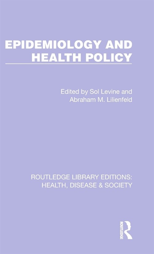 Epidemiology and Health Policy (Hardcover, 1)