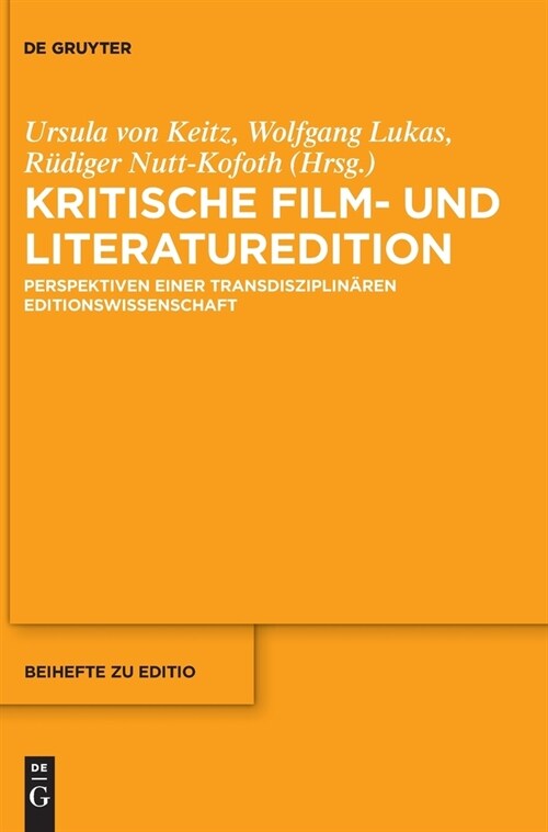 Kritische Film- und Literaturedition (Hardcover)