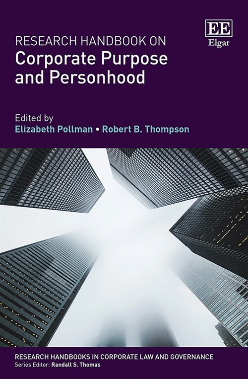 Research Handbook on Corporate Purpose and Personhood (Hardcover)