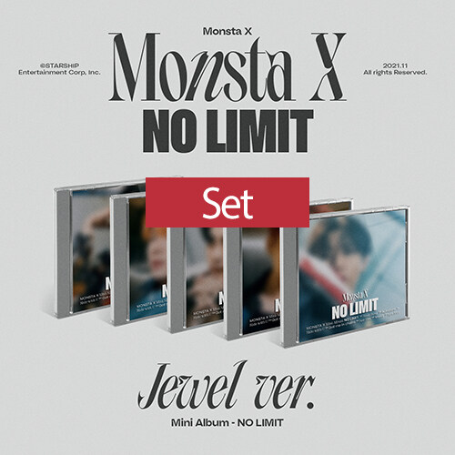 [중고] [SET] 몬스타엑스 - 미니 10집 NO LIMIT [Jewel Ver.][5종 세트]