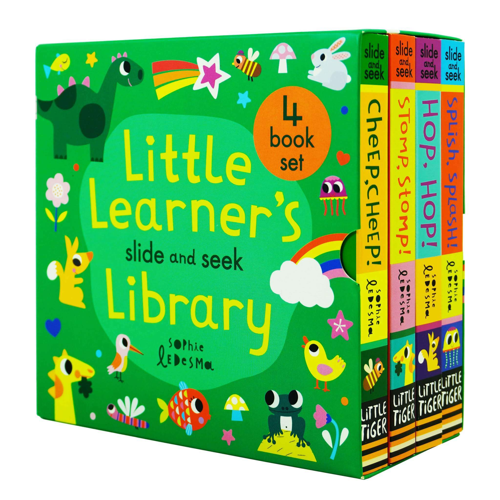 Little Learner Slide and Seek Library 4 Books Childrens Collection Set (Board Book 4권)
