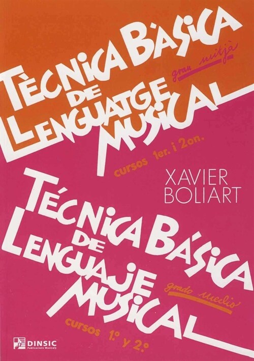 TECNICA BASICA DE LLENGUATGE MUSICAL GRAU MITJA 1-2 (Book)