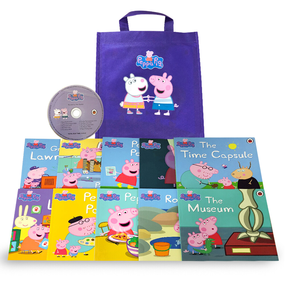 페파피그 Peppa Pig : Purple Bag (Paperback 10권 + CD 2장)