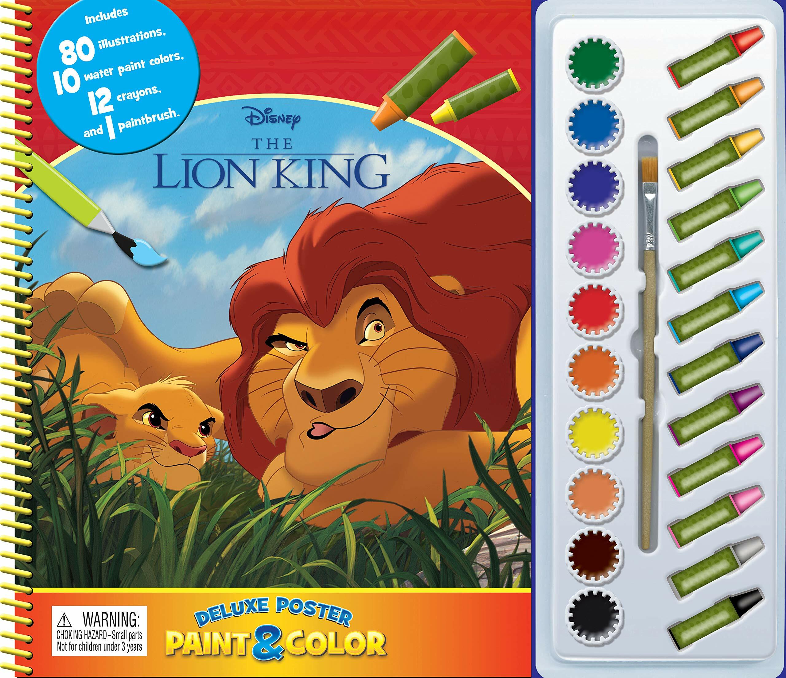 Disney The Lion King Deluxe Poster Paint & Color (Paperback)