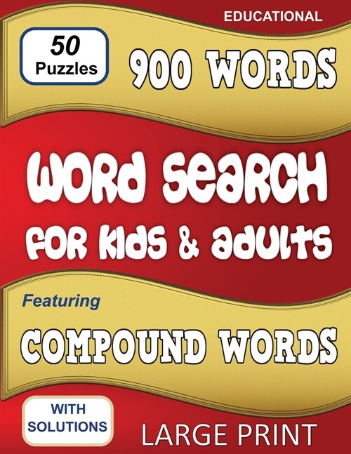 Word Search for Kids & Adults: Featuring Compound Words (Paperback)