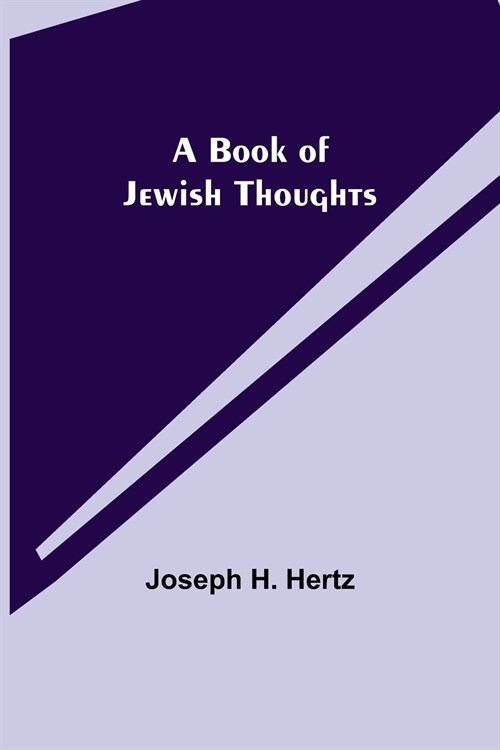 A Book of Jewish Thoughts (Paperback)