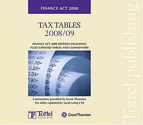 Tax Tables Finance Act 2008 (Paperback)