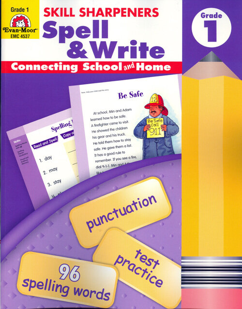 [Evan-Moor] Skill Sharpeners Spell & Write 1 (Student book + MP3 CD) (Student Book + MP3 CD)