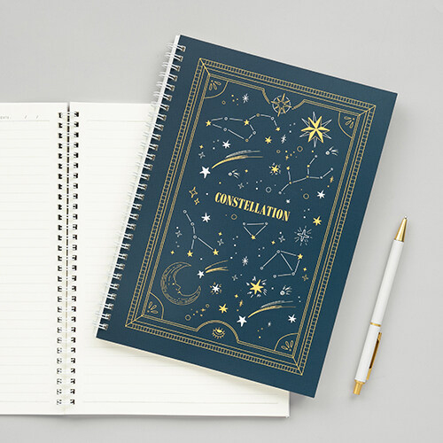 [Born to Read]Twin Ring Notebook (Left) - Constellation