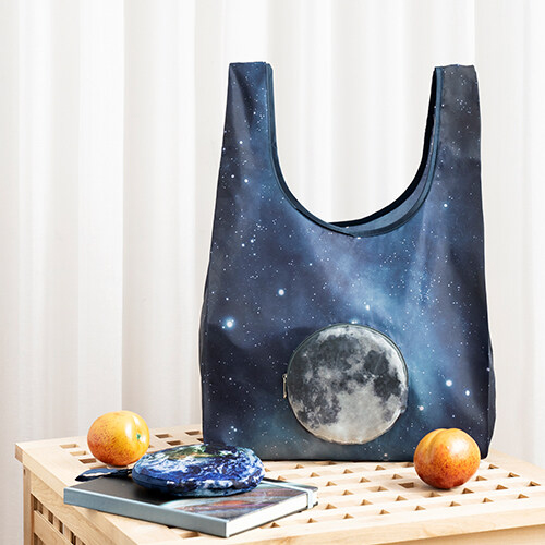 Universe Pocket Shopping Bag - Moon