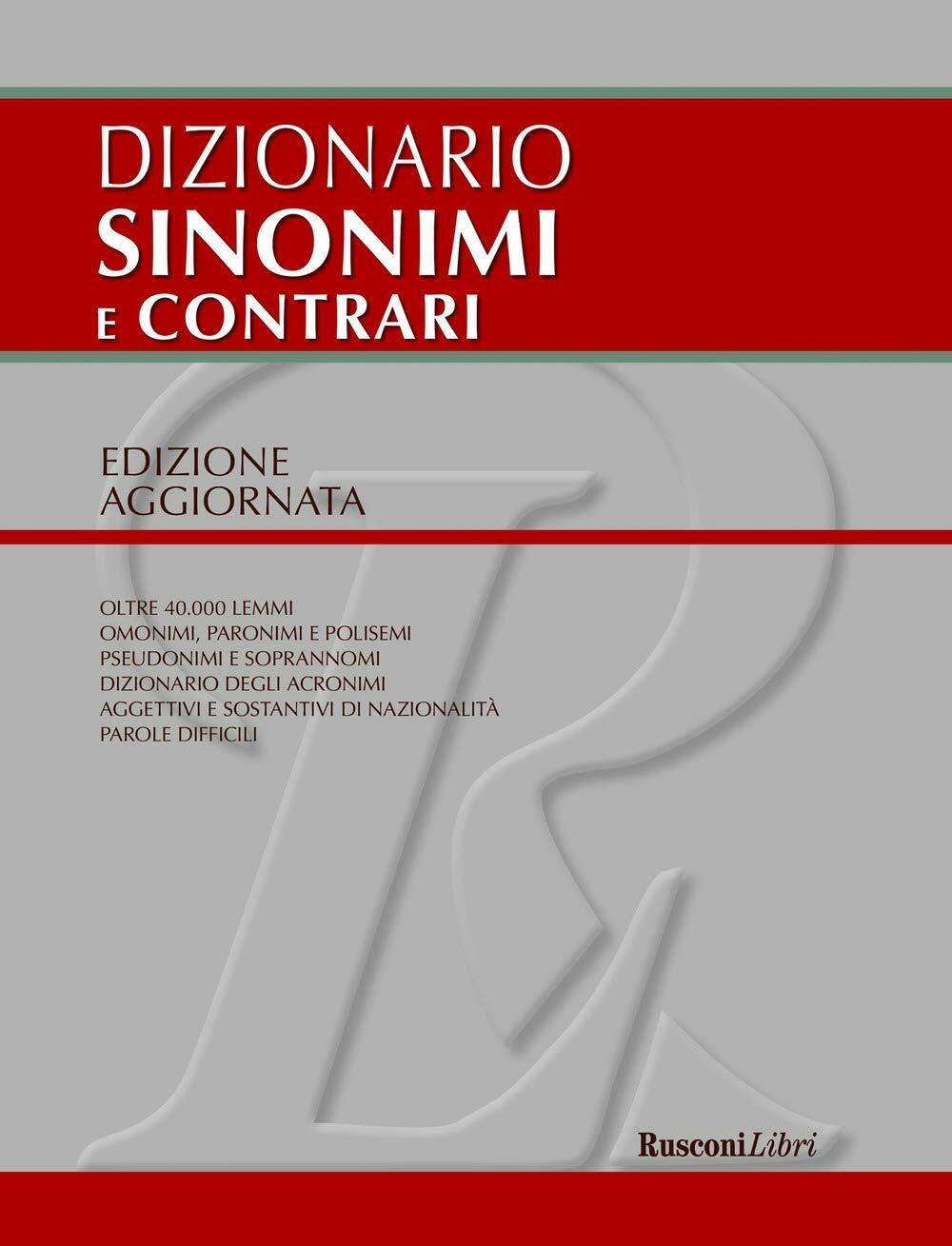 Dizionario Sinonimi E Contrari (Hardcover)