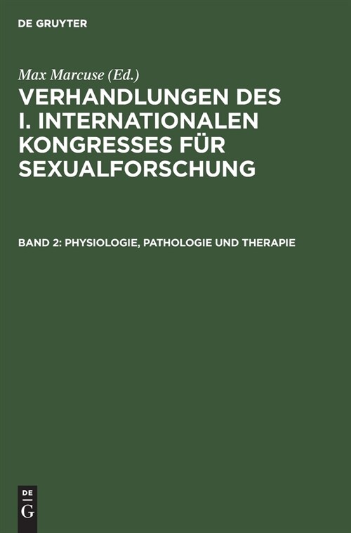 Physiologie, Pathologie und Therapie (Hardcover, Reprint 2021)